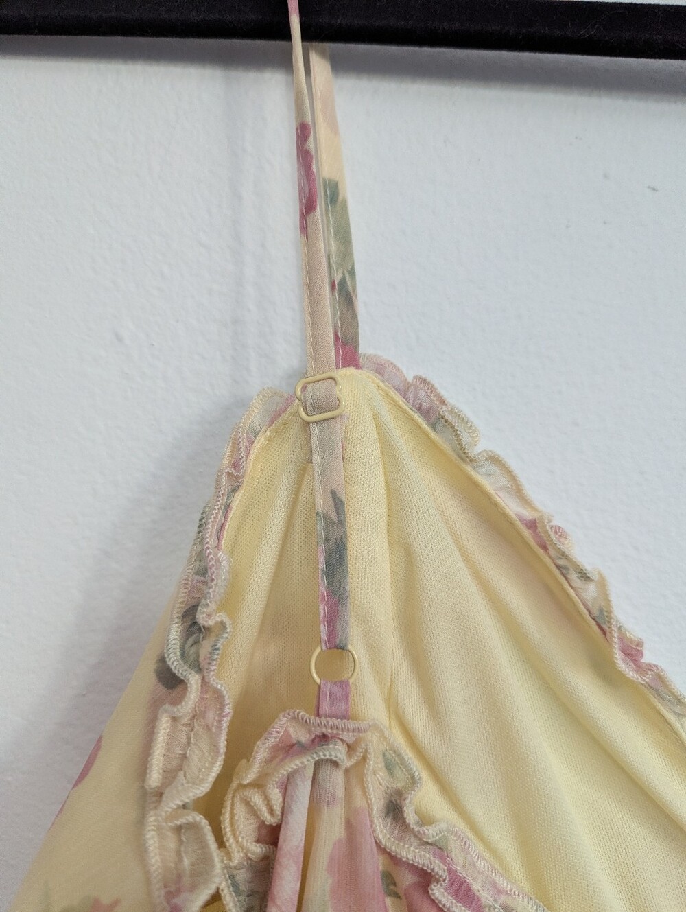 Altar'd State Kezia Floral Maxi Dress Pink And Yellow Pastel Tiered Size L - Picture 9 of 9